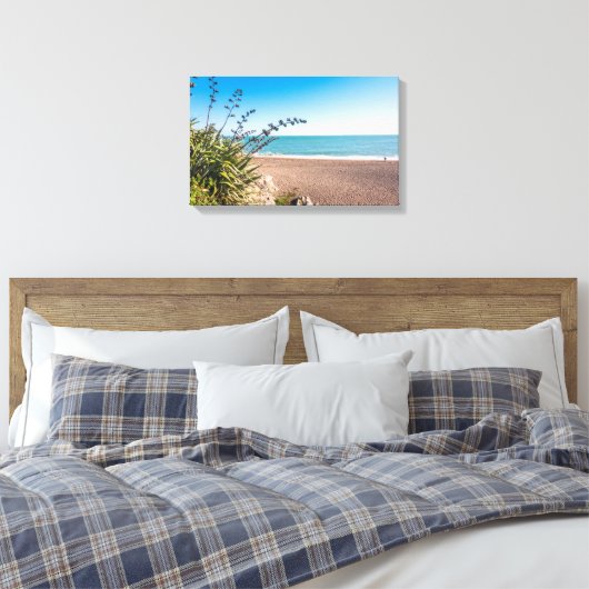 Sandy sunny strand canvas afdruk (Insitu (Slaapkamer))