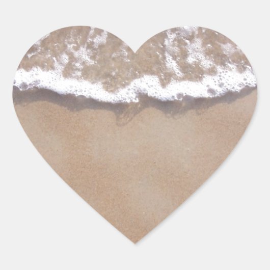 Sandy-Surf op het strand Hart Sticker (Voorkant)