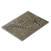 Sandy Textured Aquatic Seahorse Artwork Notitieboek (Linkerzijde)