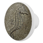 Sandy Textured Seahorse Digital Art Keramische Knop (Rechts)