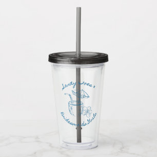 Sandy Toe & Bruidsmeisjes Doelen Kust Afscheid Als Acryl Drinkbeker