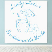 Sandy Toe & Bruidsmeisjes Doelen Kust Afscheid Als Canvas Afdruk (Insitu (Houten vloer))