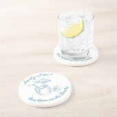 Sandy Toe & Bruidsmeisjes Doelen Kust Afscheid Als Zandsteen Onderzetter (Zijkant)