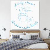Sandy Toe & Bruidsmeisjes Doelen Kust Afscheid Van Canvas Afdruk (Insitu (Slaapkamer))