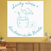 Sandy Toe & Bruidsmeisjes Doelen Kust Bachelorette Canvas Afdruk (Insitu (Woonkamer))