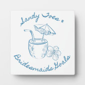 Sandy Toe & Bruidsmeisjes Doelen Kust Bachelorette Fotoplaat (Voorkant)