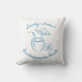 Sandy Toe & Bruidsmeisjes Doelen Kust Bachelorette Kussen (Voorkant)