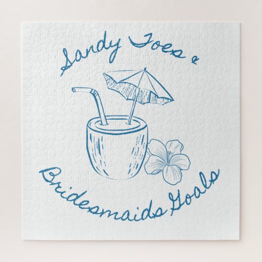 Sandy Toe & Bruidsmeisjes Doelen Kust Bachelorette Legpuzzel (Verticaal)