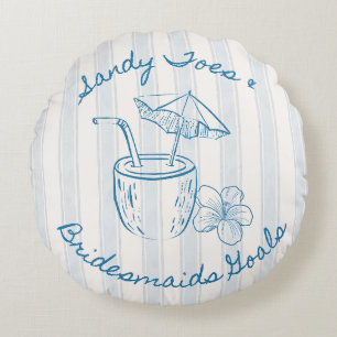 Sandy Toe & Bruidsmeisjes Doelen Kust Bachelorette Rond Kussen