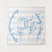 Sandy Toe & Bruidsmeisjes Doelen Kust Bachelorette Wandkleed (Voorkant (horizontaal))