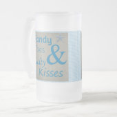 Sandy Toes and Salty Kisses Beach Life Quote Matglas Bierpul (Voorkant links)