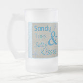 Sandy Toes and Salty Kisses Beach Life Quote Matglas Bierpul (Links)