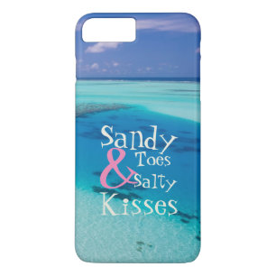 Sandy Toes and Salty Kisses Beauful Beach Photo iPhone 8/7 Plus Hoesje