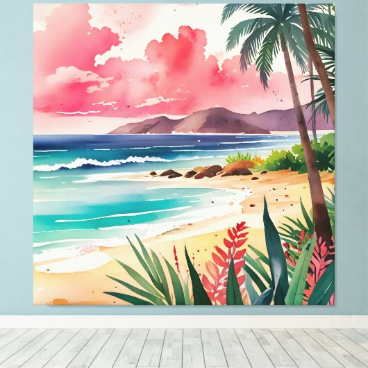 Sandy Toes Canvas Afdruk (Insitu (Houten vloer))