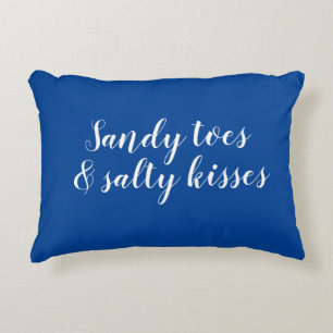 Sandy Toes en Salty Kisses Accent Pillow Accent Kussen