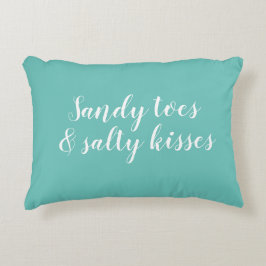 Sandy Toes en Salty Kisses Accent Pillow Accent Kussen