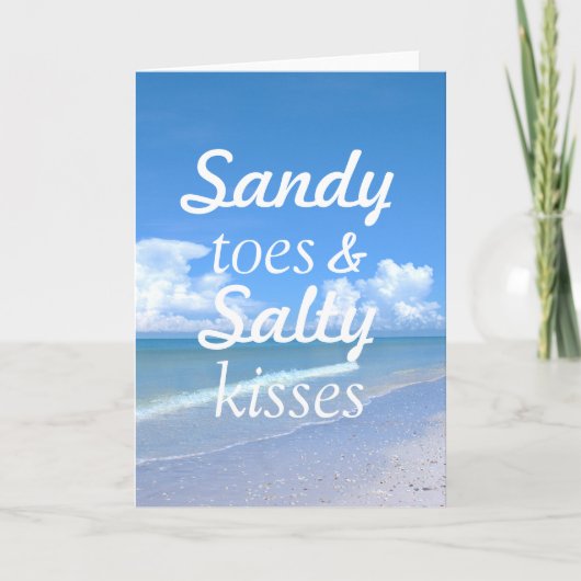 Sandy Toes en Salty Kisses Kaart (Voorkant)