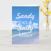 Sandy Toes en Salty Kisses Kaart (Gele Bloem)