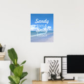 Sandy Toes en Salty Kisses Poster (Thuiskantoor)