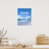 Sandy Toes en Salty Kisses Poster (Keuken)