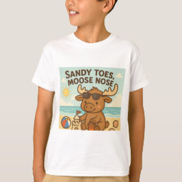 Sandy Toes, Moose Nose – T-shirt voor Schattigee z