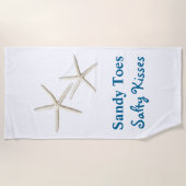 Sandy Toes Salty Kisses Beach Towel Strandlaken (Voorkant)