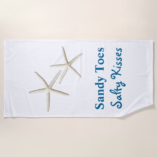 Sandy Toes Salty Kisses Beach Towel Strandlaken (Voorkant)