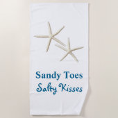 Sandy Toes Salty Kisses Beach Towel Strandlaken (Voorkant)