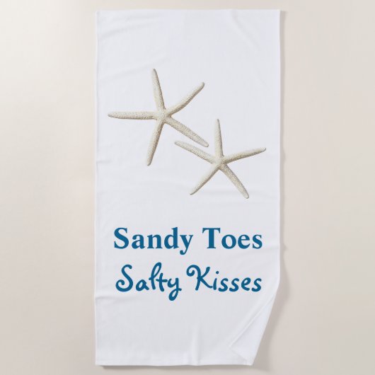 Sandy Toes Salty Kisses Beach Towel Strandlaken (Voorkant)