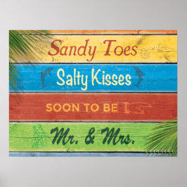 Sandy Toes Salty Kisses binnenkort meneer & mevrou Poster