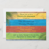 Sandy Toes Salty Kisses Couple's Shower Invitation Kaart (Achterkant)