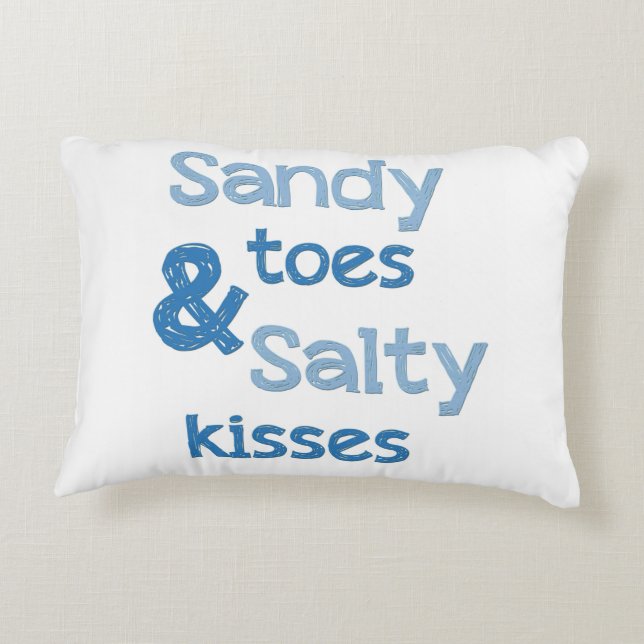 Sandy Toes & Salty Kisses Decoratief Kussen (Achterkant)