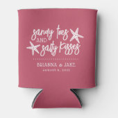 Sandy Toes Salty Kisses Destination Wedding Favor Blikjeskoeler (Voorkant)