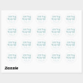 Sandy Toes, Salty Kisses Destination Wedding Favor Ronde Sticker (Vel)