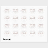Sandy Toes, Salty Kisses Destination Wedding Favor Ronde Sticker (Vel)