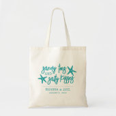Sandy Toes & Salty Kisses Destination Wedding Tote Bag (Voorkant)