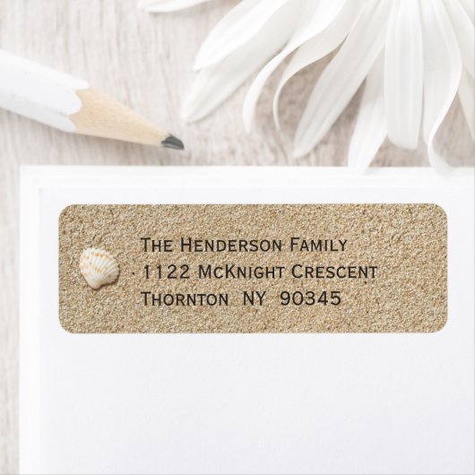 Sandy Toes Salty Kisses Kerstmis Adreslabel Etiket (Insitu)