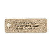 Sandy Toes Salty Kisses Kerstmis Adreslabel Etiket (Voorkant)