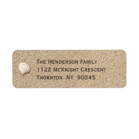 Sandy Toes Salty Kisses Kerstmis Adreslabel Etiket (Voorkant)