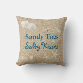 Sandy Toes Salty Kisses Pillow Kussen (Voorkant)