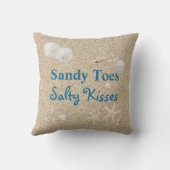 Sandy Toes Salty Kisses Pillow - Outdoor Buitenkussen (Achterkant)