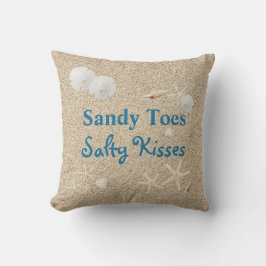 Sandy Toes Salty Kisses Pillow - Outdoor Buitenkussen