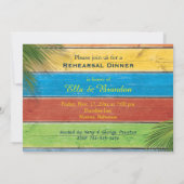 Sandy Toes Salty Kisses Rehearsal Dinner Invite Kaart (Achterkant)