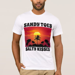 SANDY TOES SALTY KISSES TROPICAL T SHIRTS