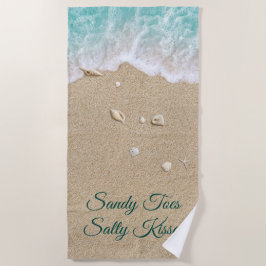 Sandy Toes Salty Kisses Turquoise Beach Waves Strandlaken