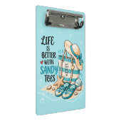 Sandy Toes Strand Vibes Mini Klembord (Schuin)