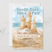 Sandy Toes Sun Fun Beach Sand Castle Kind Kaart (Voorkant)