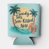 Sandy Toes Sun-Kissed Nose Beach esthetiek Blikjeskoeler (Voorkant)