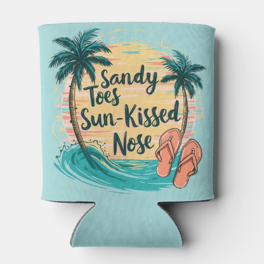 Sandy Toes Sun-Kissed Nose Beach esthetiek Blikjeskoeler (Achterkant)