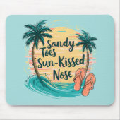 Sandy Toes Sun-Kissed Nose Beach esthetiek Muismat (Voorkant)